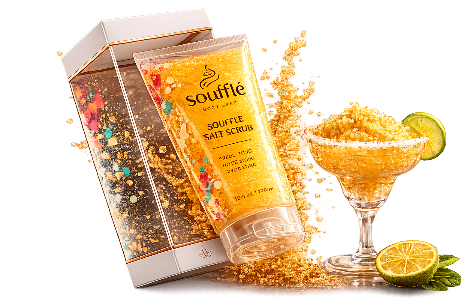 Soufflé whipped salt scrub with citrus splash